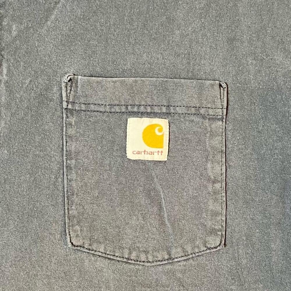 Carhartt Navy Blue Pocket Henley T-Shirt 3XL Original Fit - Picture 2 of 8